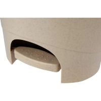 Ведро мусорное пластик 19л прям беж с пед и корич крыш мрамор 305х390х305мм