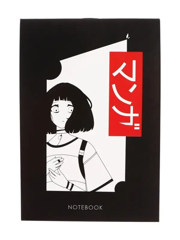 Блокнот А6, 24 листа в клетку на скрепке "Анимэ", обложка мелованный картон, блок офсет, МИКС