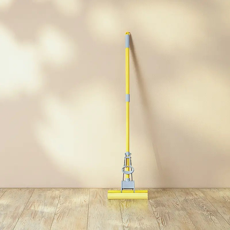 Швабра с отжимом и сменной насадкой ПВА тм VETTA, телеск. ручка 120см, 1 ряд роликов