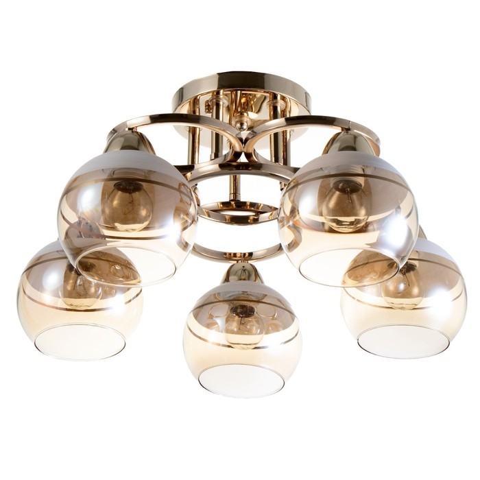 Люстра Люстра "Айрис" 5хЕ27 40Вт золото 47х47х23 см BayerLux