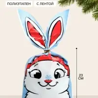 Мешок подарочный с ушками &laquo;Зайчик&raquo;, 13.5&times;23 см