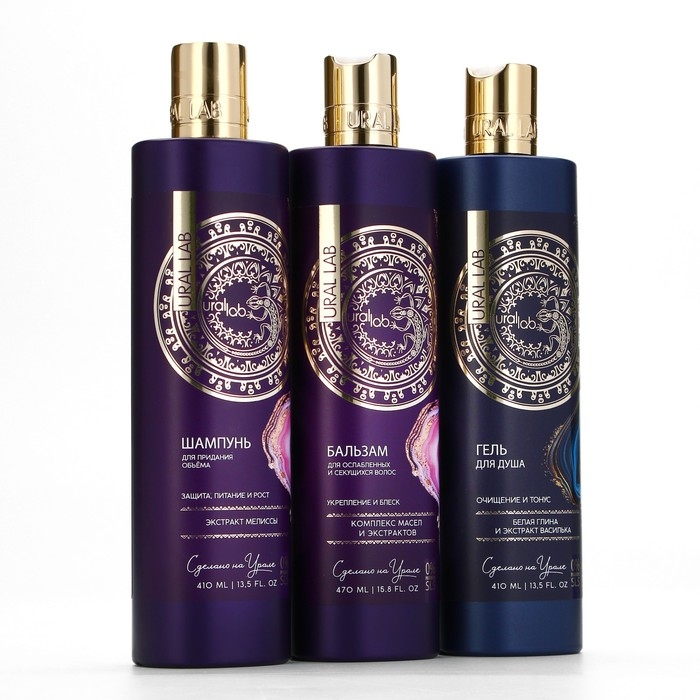 Шампунь для волос с экстрактом мелиссы, защита, питание и рост, 410 мл, URAL LAB Шампунь для волос с экстрактом мелиссы, защита, питание и рост, 410 мл, URAL LAB