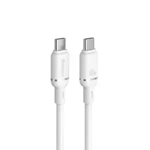 Кабель Type-C на Type-C 100W 2m Silky Fast Charging Baseus белый P10377704213-01