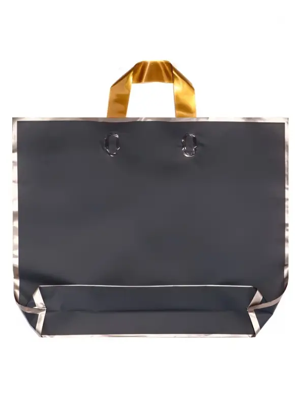 Пакет с петлевой ручкой черный 40 х 31 х 8 см 80 мкм Пакет с петлевой ручкой черный 40 х 31 х 8 см 80 мкм