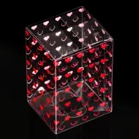 Складная прозрачная коробка из PVC, для упаковки подарков, «Сердечки», 4.5×5×7.5 см
