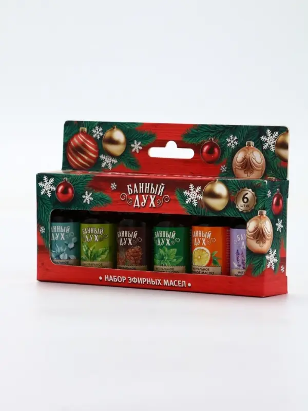 Эфирное масло, набор 6 шт х 10 мл, Банный дух