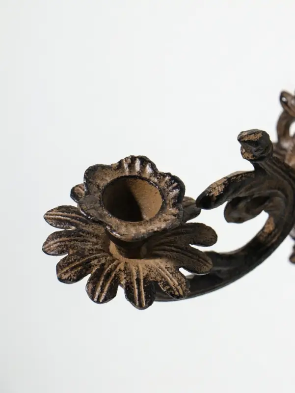Подсвечник настенный чугун на 1 свечу "Цветок герцога" 18х12,1х16,3 см