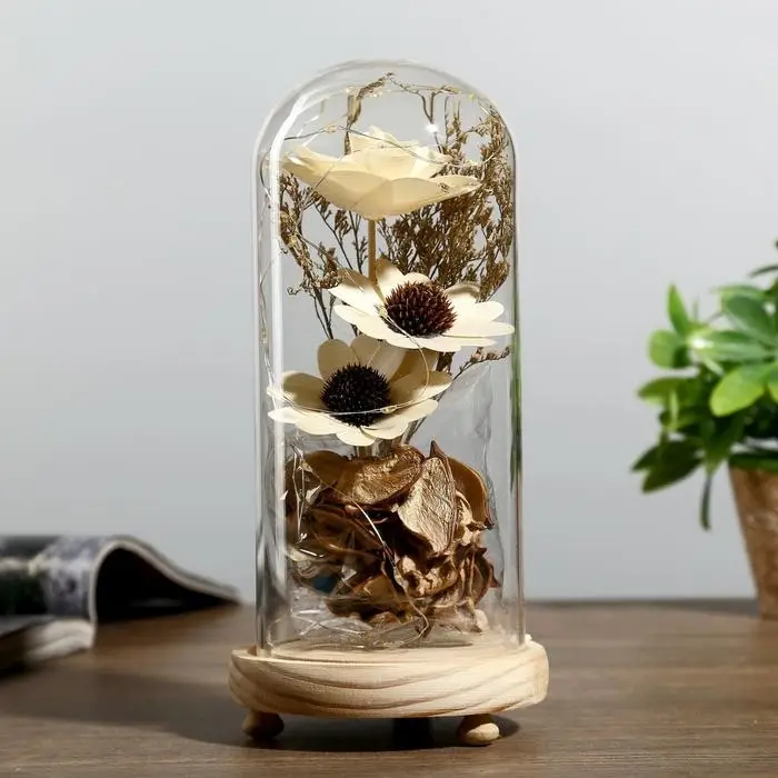 Ночник "Колба с букетом" LED 3ААА 22,5х9,5х11 см RISALUX Ночник "Колба с букетом" LED 3ААА 22,5х9,5х11 см RISALUX