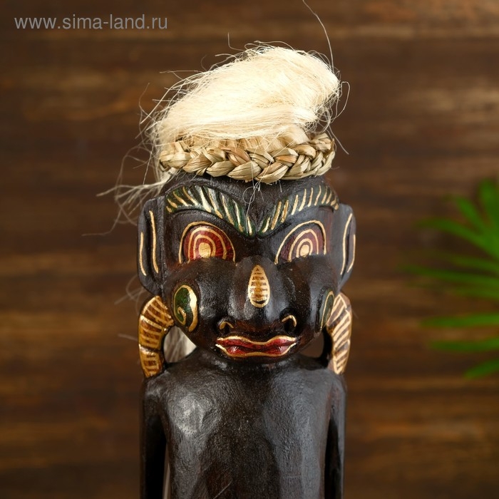 Статуэтка  Статуэтка "Абориген Лукман" дерево 10х10х55 см