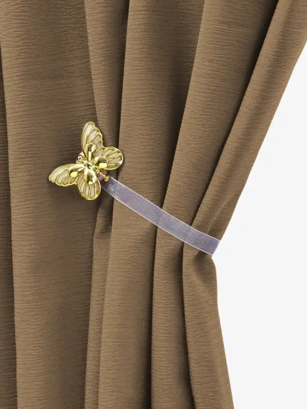 Подхват для штор &laquo;Бабочка&raquo;, 6&times;4 см, 26 см, цвет золотой/белый