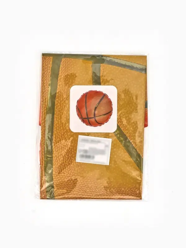 Воздушные шары фольгированные 17" круг "Баскетбольный мяч" набор 5 штук