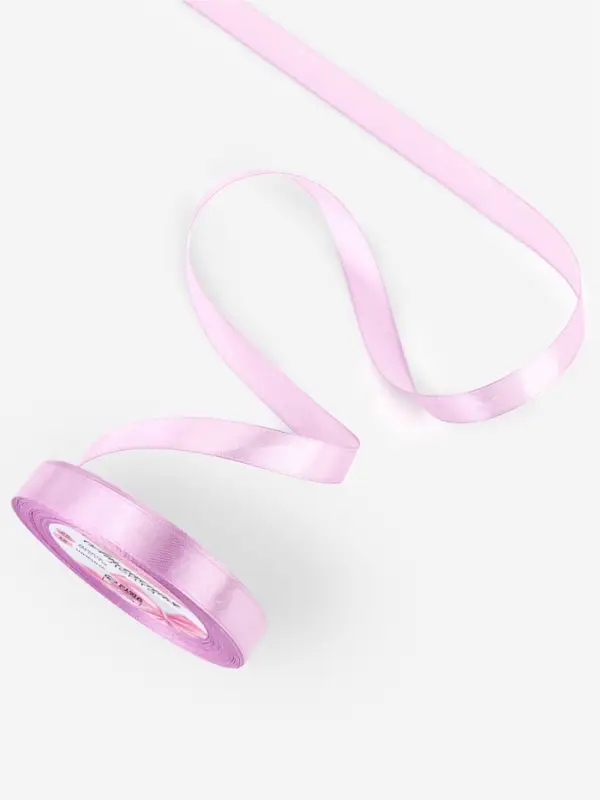 Лента атласная, 12 мм, 23±1 м, лавандовая №141 Лента атласная, 12 мм, 23±1 м, лавандовая №141