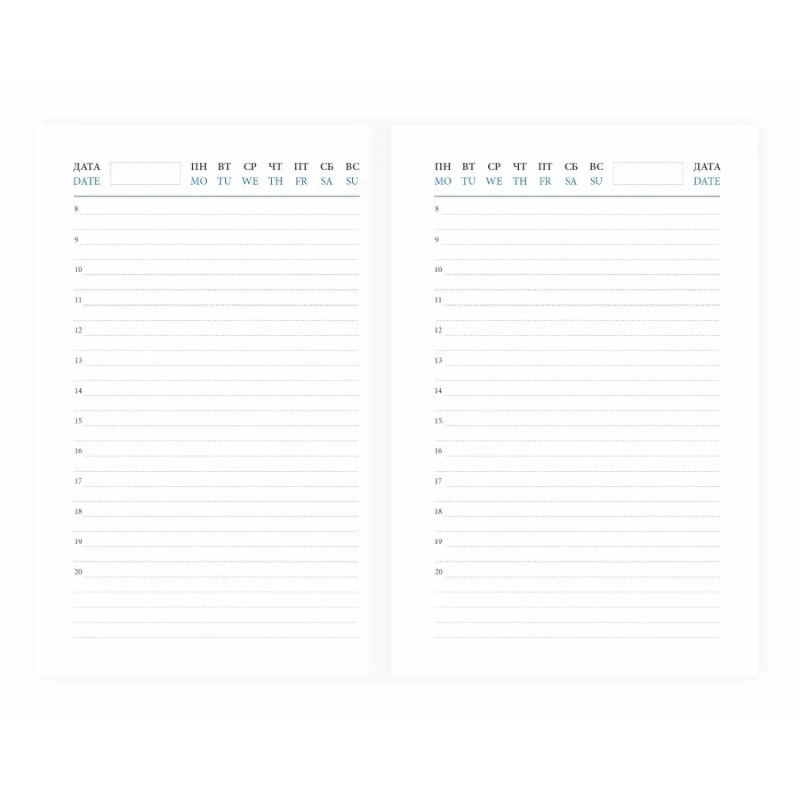 Ежедневник недатированный синий, А6,100x150, 320стр, Agenda