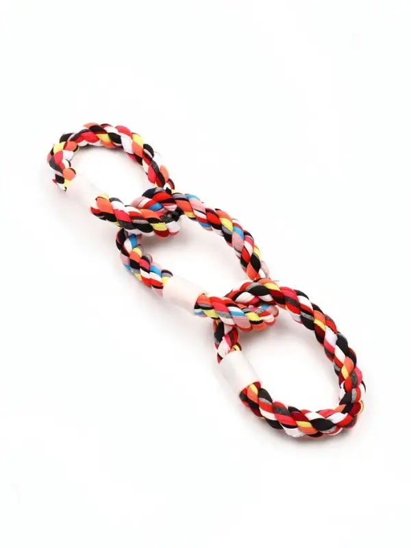 Игрушка тренировочная канатная "3 кольца", до 36 см, до 120 г