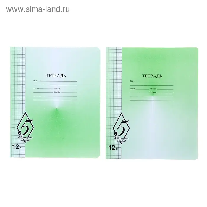 Тетрадь 12 листов клетка «Великолепная пятёрка», бумажная обложка, МИКС Тетрадь 12 листов клетка «Великолепная пятёрка», бумажная обложка, МИКС