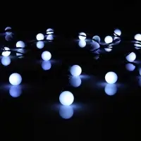 Гирлянда &laquo;Нить&raquo;, 4.5 м, уличная, с насадками &laquo;Шарик&raquo;, IP44, 30 LED, 2 режима, солнечная батарея, тёмная нить, свечение белое