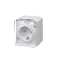 AtlasDesign Profi54 розетка с заземлением со шторками IP54 16А 250B, БЕЛЫЙ, Россия