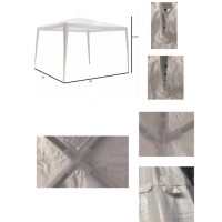 Шатёр туристический, 300×300 см, открытый, белый