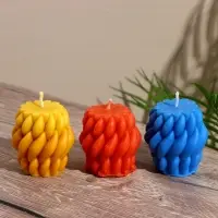 Свеча фигурная &laquo;Капли&raquo; 6&times;6&times;6 см, соевый воск, 6&times;6&times;6 см, МИКС
