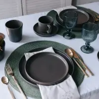 Тарелки Доляна &laquo;Гранит&raquo;, набор 4 шт., d=20 см, керамика, коричневые