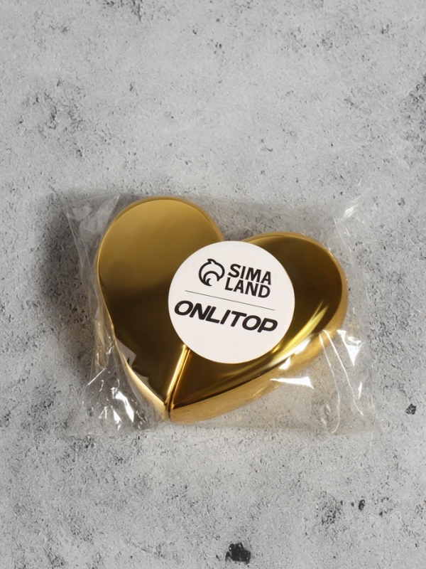 Флакон для парфюма «Сердце», стеклянный, с распылителем, 25 мл, цвет золотистый Флакон для парфюма «Сердце», стеклянный, с распылителем, 25 мл, цвет золотистый