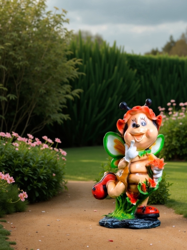 Садовая фигура из полистоуна «Пчёлка в панамке», 49×23×25 см Садовая фигура из полистоуна «Пчёлка в панамке», 49×23×25 см