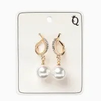 Серьги с жемчугом &laquo;Грейс&raquo;, две бусины, белые в золоте, шар №20