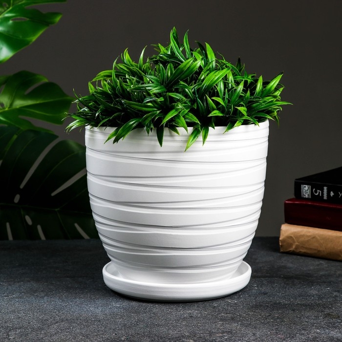 Горшок цветочный Горшок цветочный "Нежность" белое 4,7 л