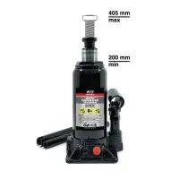 Домкрат гидравлический AVS HJ-B6TC, 6т, 200-405мм. с клапаном, в кейсе (ремкомплект)