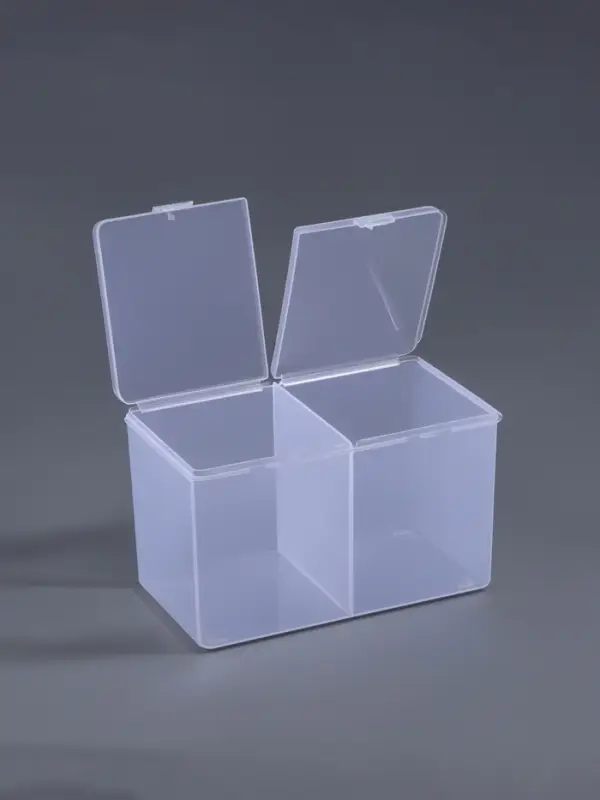Контейнер для хранения мелочей, 2 секции, 6.7&times;12.5&times;7.5 см, МИКС