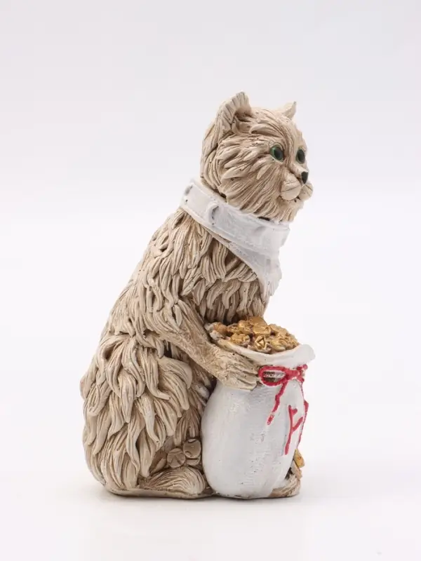 Фигурка декоративная &laquo;Денежный кот&raquo;, 12&times;6&times;7 см, слоновая кость