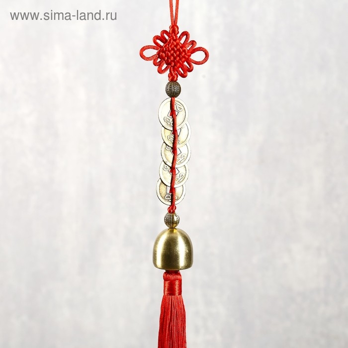 Колокольчик металл  Колокольчик металл "5 монет" 1 колокол d=2,5 см 35х4,7х2,5 см
