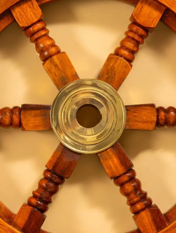 Штурвал декоративный 40х40х4 см, дерево Штурвал декоративный 40х40х4 см, дерево