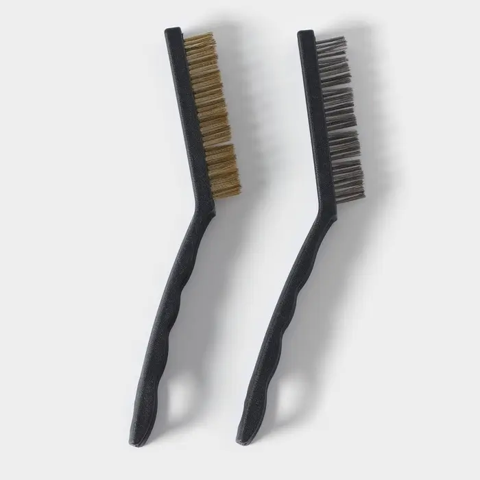 Набор щёток универсальных Доляна, 2 шт, 21×2×2,5 см, рабочая часть 8,5×1,5×1,5 см, цвет чёрный Набор щёток универсальных Доляна, 2 шт, 21×2×2,5 см, рабочая часть 8,5×1,5×1,5 см, цвет чёрный