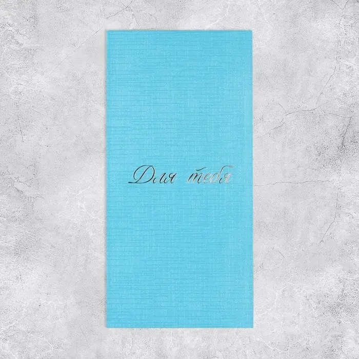 Подарочный конверт, «Для тебя», тиснение, дизайнерская бумага, 11 × 22 см Подарочный конверт, «Для тебя», тиснение, дизайнерская бумага, 11 × 22 см