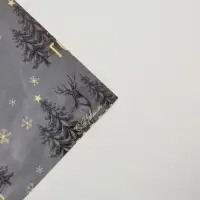 Бумага упаковочная глянцевая «Олени в лесу», 70 х 100 см