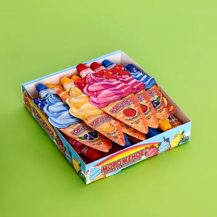 Карамель жидкая «Мороженое», ассорти, 20 г Карамель жидкая «Мороженое», ассорти, 20 г