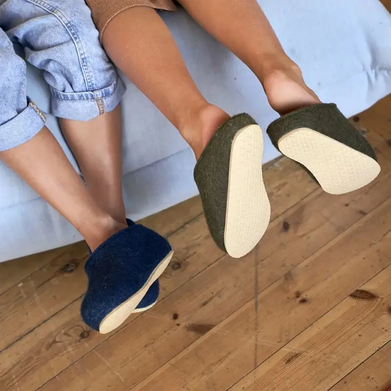 Домашние валенки Step, зеленые (олива), размер 35