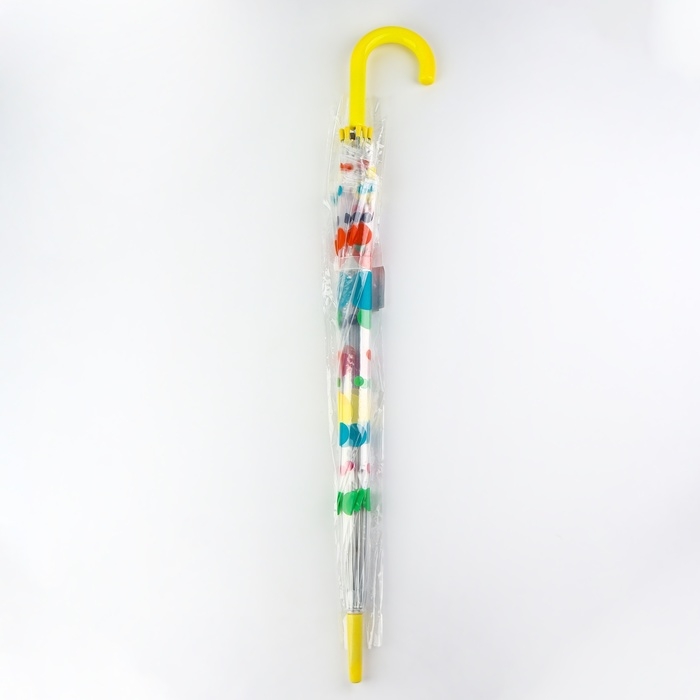 Зонт - трость полуавтоматический «Круг», 8 спиц, R = 45/53 см, D = 106 см, разноцветный Зонт - трость полуавтоматический «Круг», 8 спиц, R = 45/53 см, D = 106 см, разноцветный