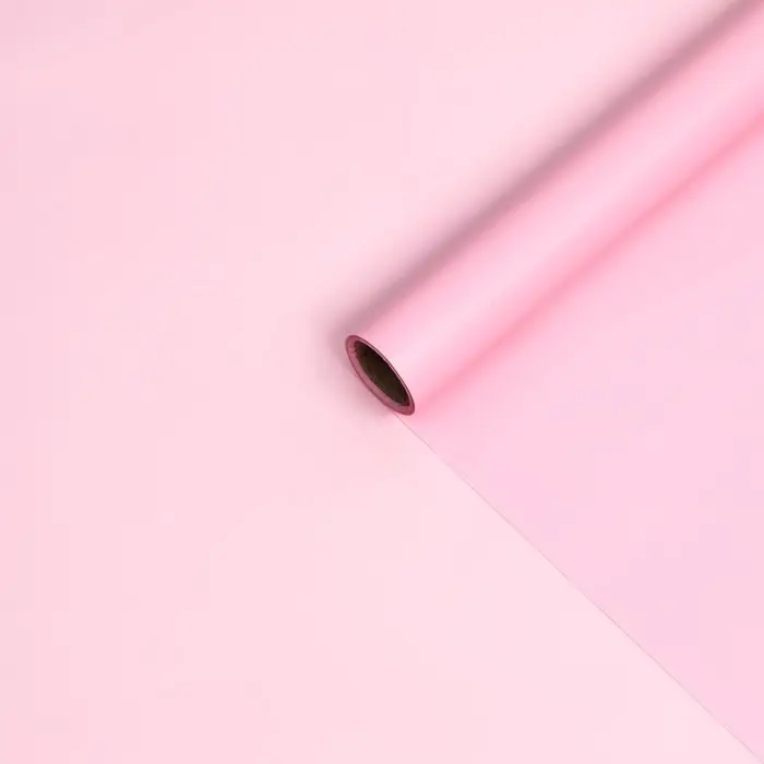 Пленка для цветов и букетов, матовая, пудра светлая, 0.57&times;10 м &plusmn;1 см