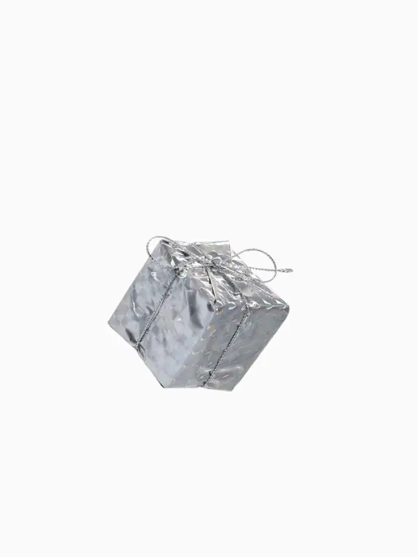 Ёлочные игрушки &laquo;Подарок&raquo;, шары новогодние, набор 12 шт., серебристый