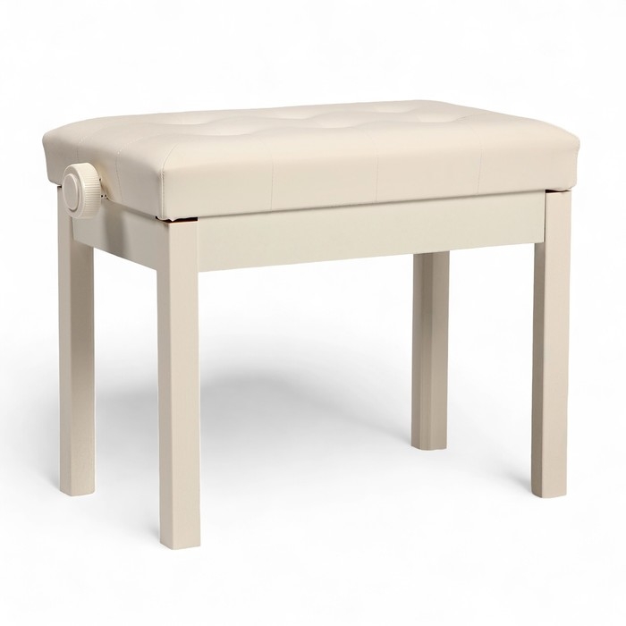 Банкетка для пианино Music Life сиденье 55х34, высота 48-58 см, белая, нагрузка 100 кг Банкетка для пианино Music Life сиденье 55х34, высота 48-58 см, белая, нагрузка 100 кг