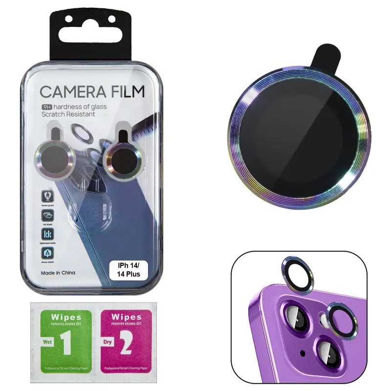 Защитное стекло для камеры iPhone 14/14 Plus градиент