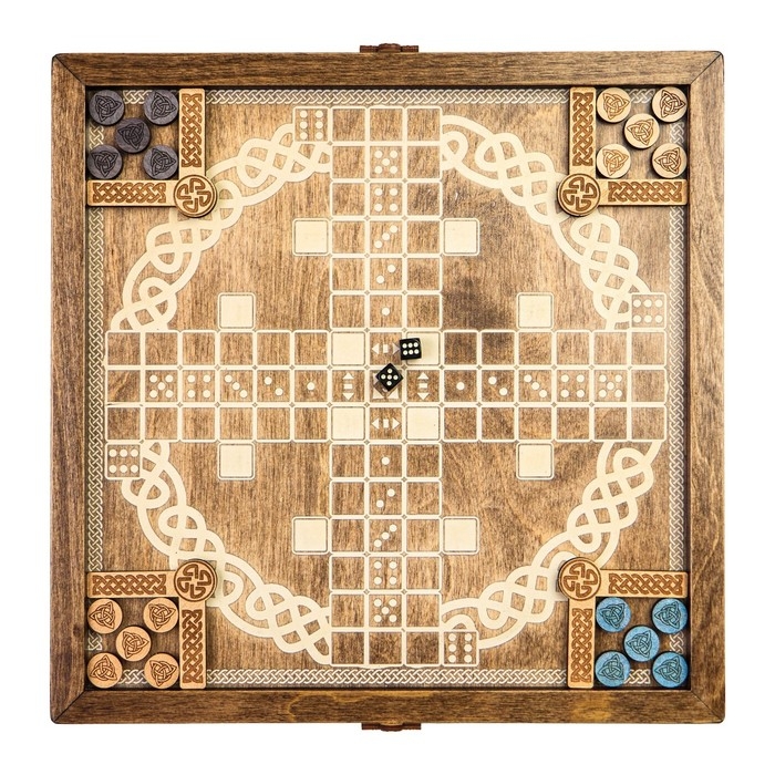 Нарды деревянные + парчис (лудо), настольная игра, 37 х 37 см Нарды деревянные + парчис (лудо), настольная игра, 37 х 37 см