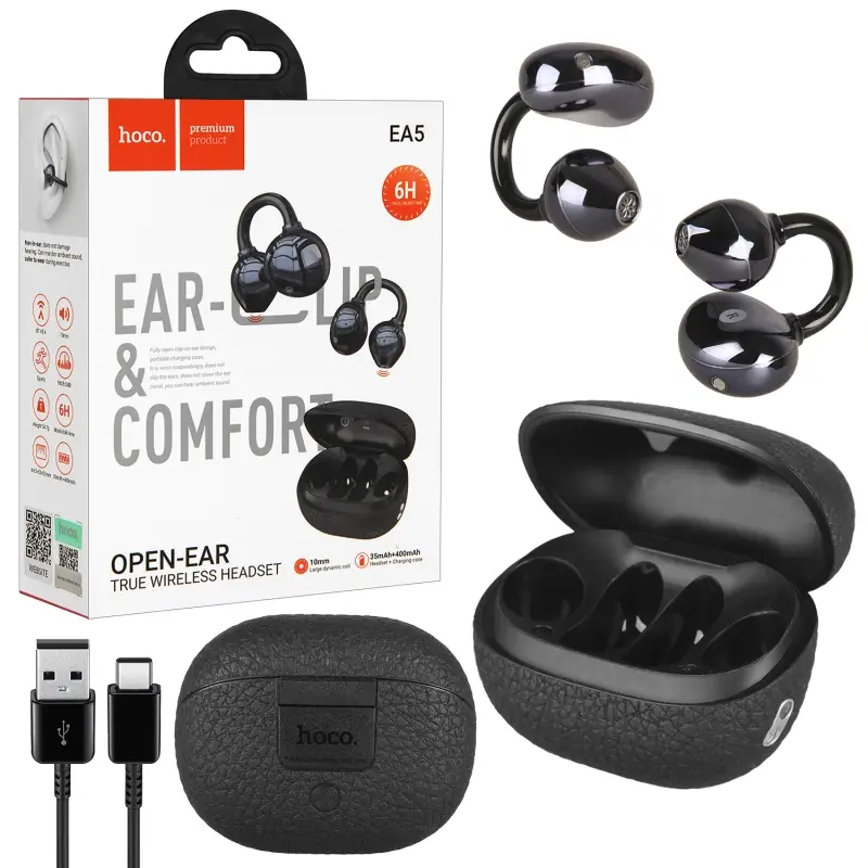 Гарнитура EA5 Bluetooth True Wireless Headset OPEN-EAR HOCO черная