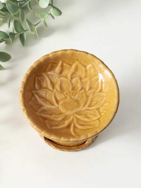 Аромалампа керамика Аромалампа керамика "Лотос" коричневая11,4х11,4х9 см