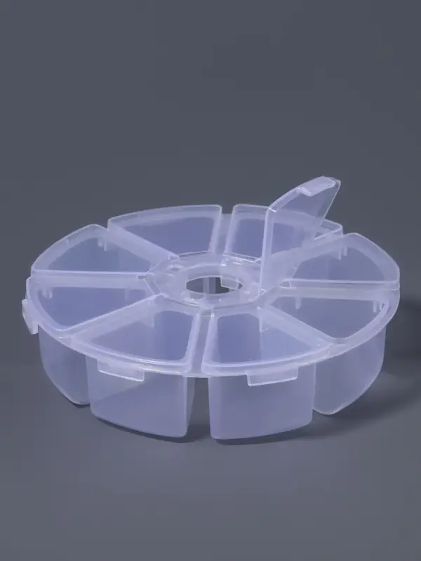 Органайзер для хранения мелочей, 8 ячеек, d=10.5×3 см, прозрачный Органайзер для хранения мелочей, 8 ячеек, d=10.5×3 см, прозрачный