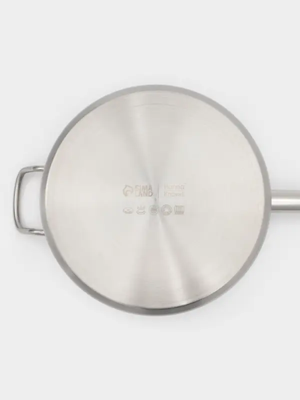 Ковш Hanna Kn&ouml;vell, 8 л, d=26, h=15 см, с крышкой, толщина стенки 0.8 мм, индукция, нержавеющая сталь