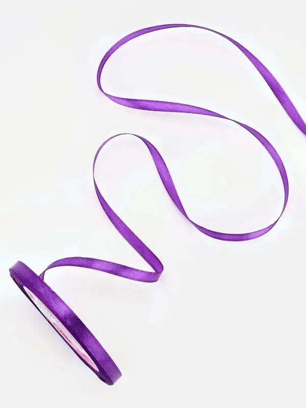 Лента атласная, 6 мм, 23±1 м, фиолетовая №34 Лента атласная, 6 мм, 23±1 м, фиолетовая №34