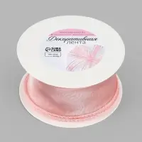 Лента капроновая &laquo;Волна&raquo;, 50 мм, 10&plusmn;1 м, розовая